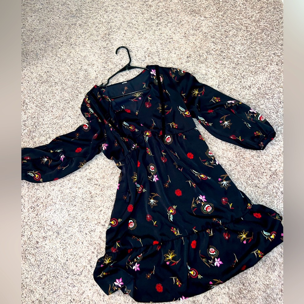 Floral silk dress